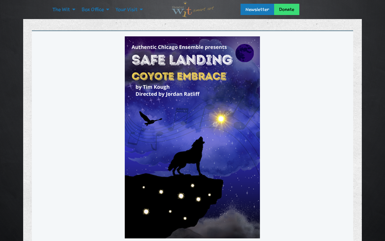 Festival landing page with hero artwork, dates, description, and the member show grid