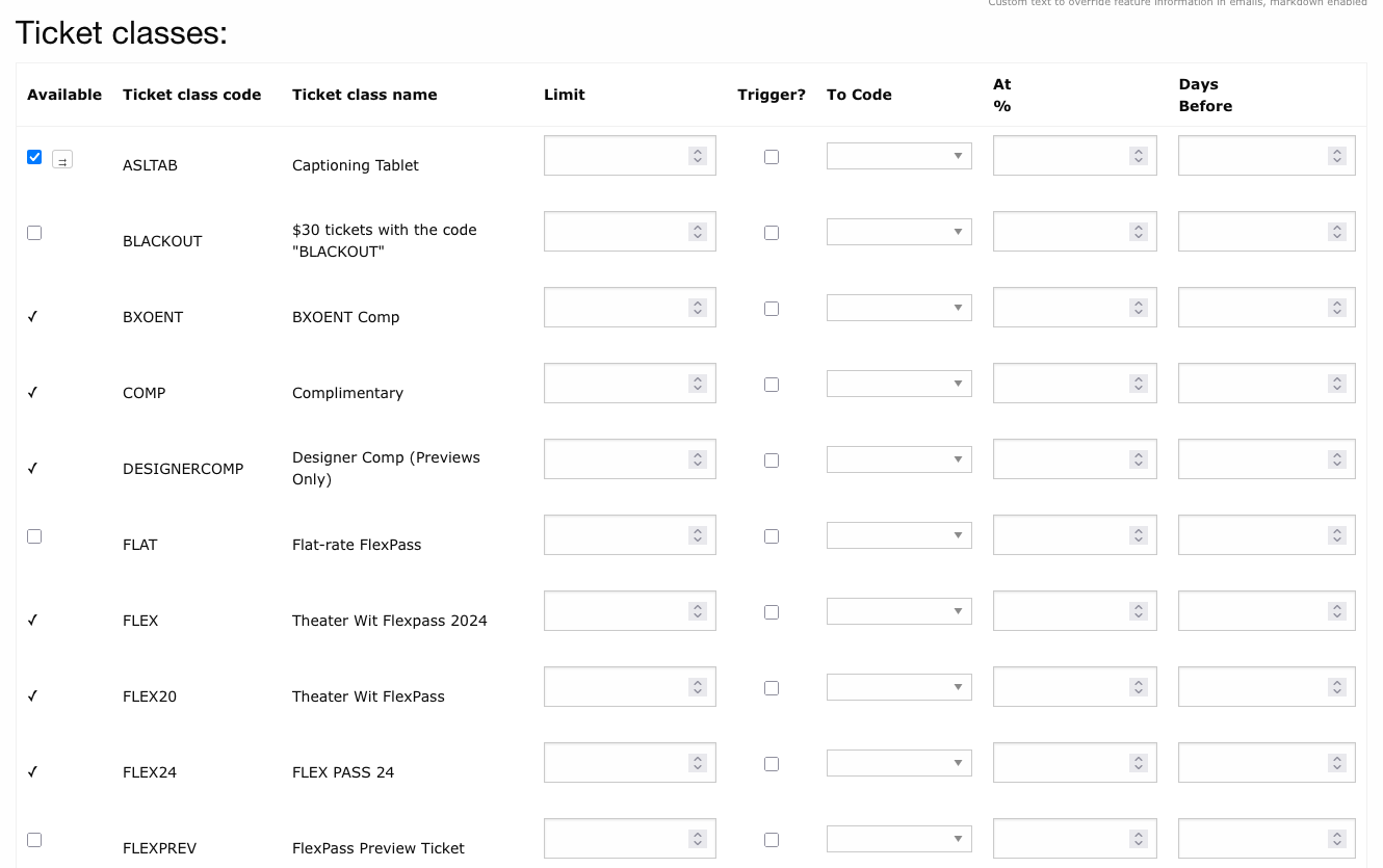 Allocation grid with the propagate toggle armed next to an available ticket class
